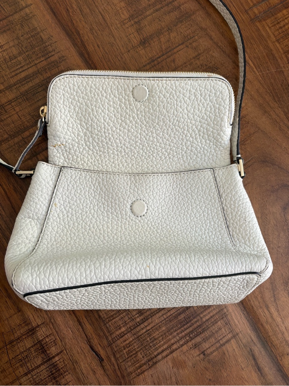 kate spade White Pebbled Leather Crossbody Bag - Picture 7 of 13